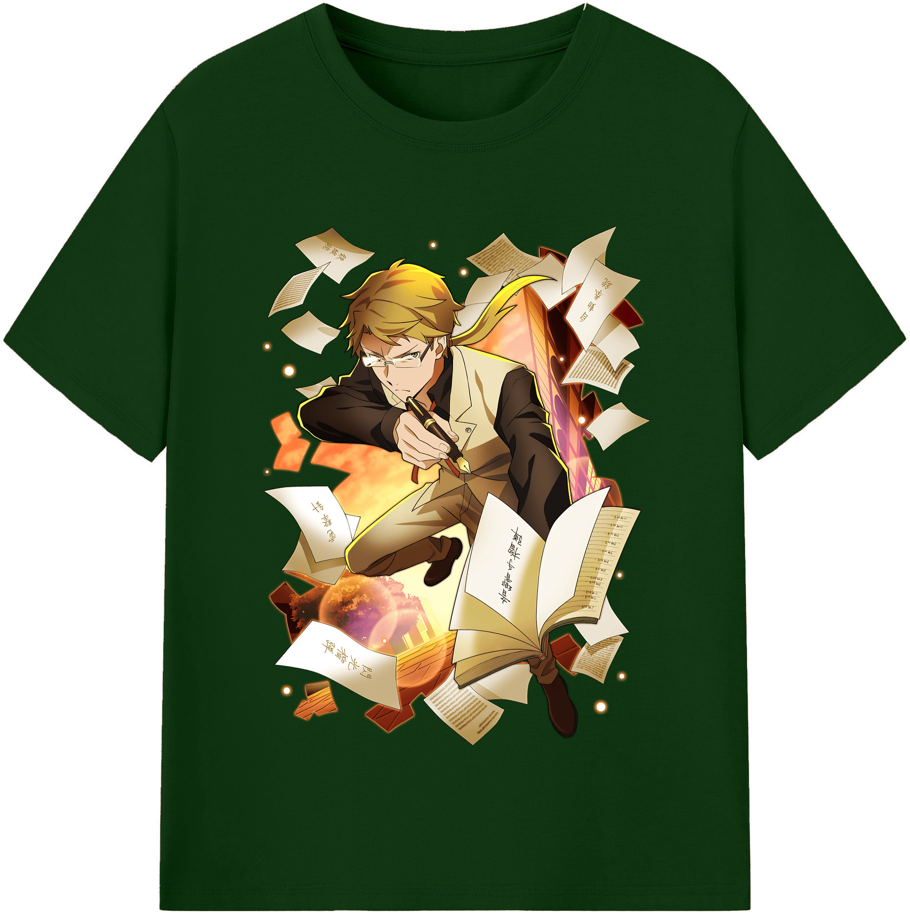 （画像用） 文豪ストレイドッグス Bungo Stray Dogs 綿100％半袖Tシャツ（フロントプリント）